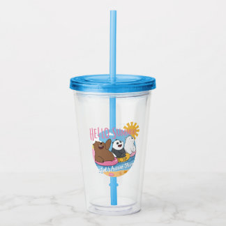 We Bare Bears - Hello Summer! Let's Have Fun Acrylic Tumbler