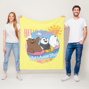 We Bare Bears - Hello Summer! Let's Have Fun Fleece Blanket
