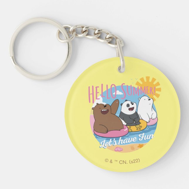 We Bare Bears - Hello Summer! Let's Have Fun Key Ring (Front)