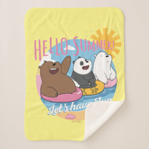 We Bare Bears - Hello Summer! Let's Have Fun Sherpa Blanket
