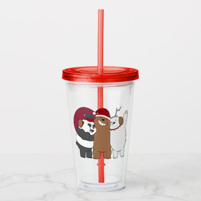 We Bare Bears - Season's Greetings Acrylic Tumbler (Front)