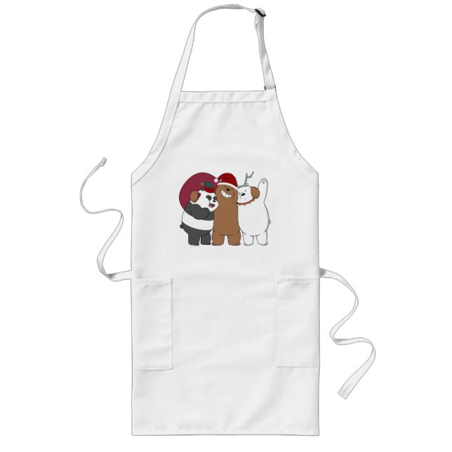 We Bare Bears - Season's Greetings Long Apron (Front)