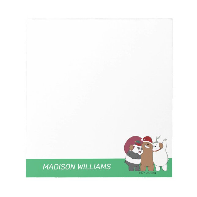We Bare Bears - Season's Greetings Notepad (Front)