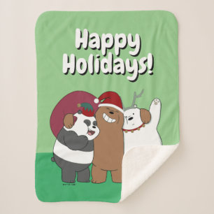 We Bare Bears - Season's Greetings Sherpa Blanket