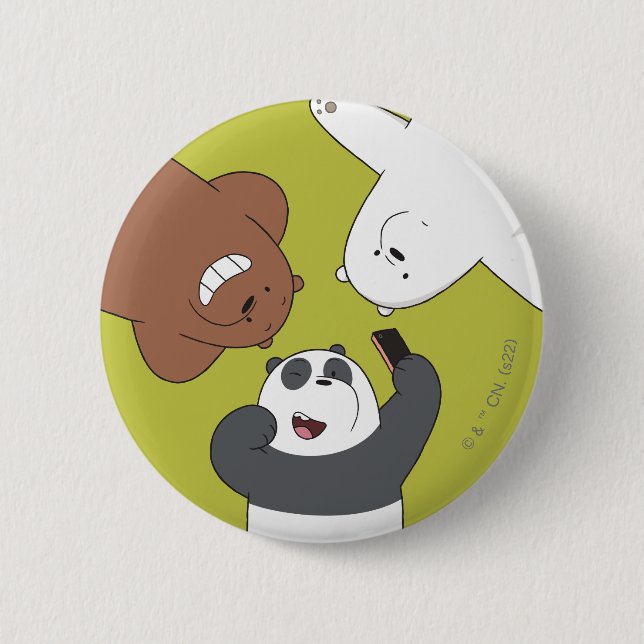 We Bare Bears - #SquadGoals 6 Cm Round Badge (Front)