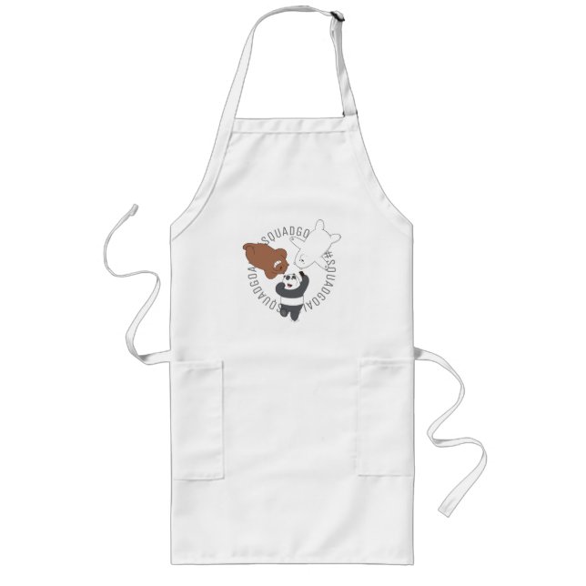 We Bare Bears - #SquadGoals Long Apron (Front)