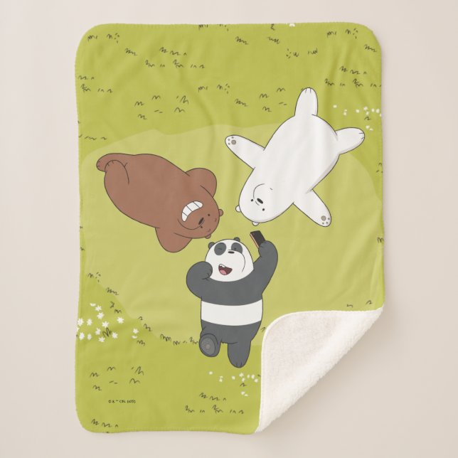 We Bare Bears - #SquadGoals Sherpa Blanket (Front)
