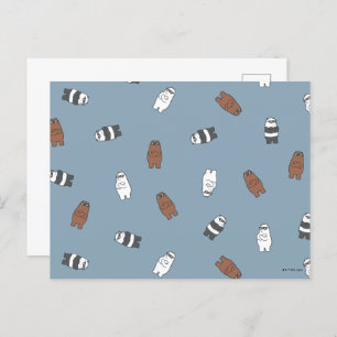 We Bare Bears - Sunglass Bears Pattern Postcard