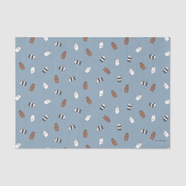 We Bare Bears - Sunglass Bears Pattern Tissue Paper (Front)