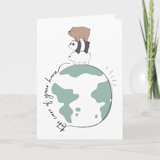 We Bare Bears - Take Care of Your Home Card (Front)