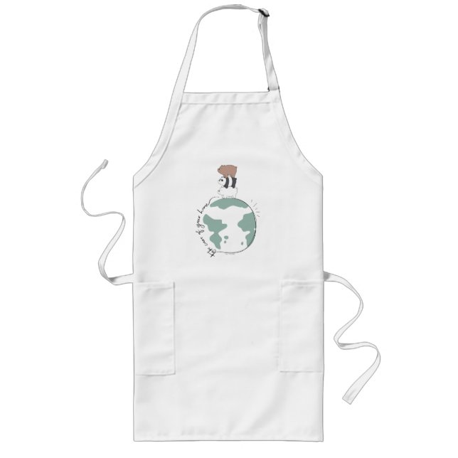 We Bare Bears - Take Care of Your Home Long Apron (Front)