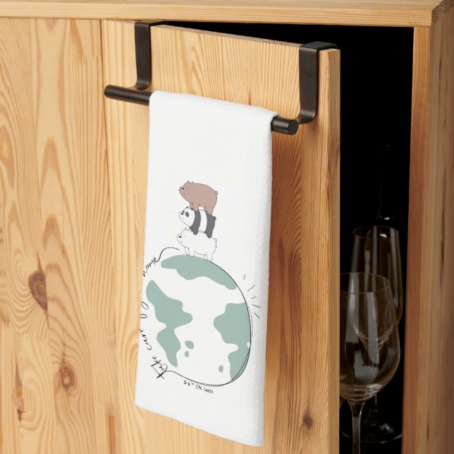 We Bare Bears - Take Care of Your Home Tea Towel (Thirds Fold)