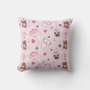 We Bare Bears - Valentine Hearts Pattern Cushion