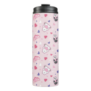 We Bare Bears - Valentine Hearts Pattern Thermal Tumbler