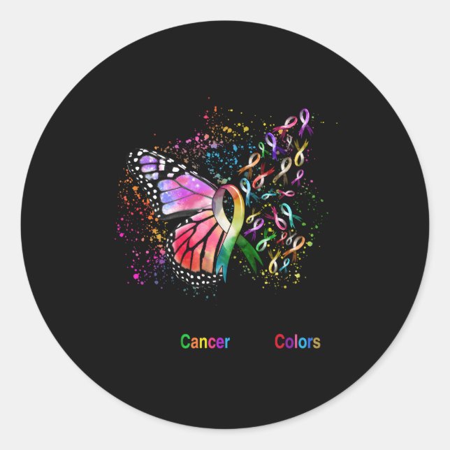 We Believe In Miracles Fight Cancer In All Colour  Classic Round Sticker (Front)
