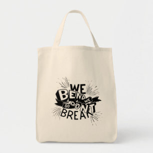 we blend so we dont break design  tote bag