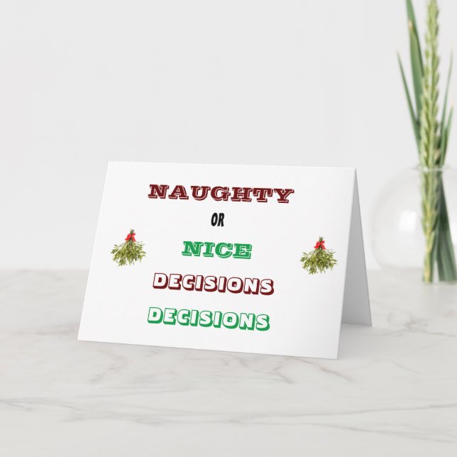 **WE "BOTH" ARE MAKING THE NAUGHTY LIST** HOLIDAY CARD (Front)