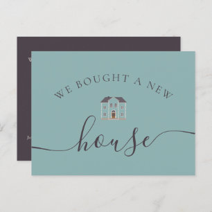 We Bought A New House Cream & Teal Announcement