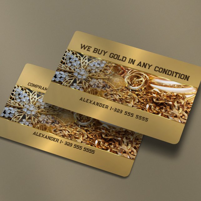 We Buy Gold In Any Condition Business Card (Creator Uploaded)