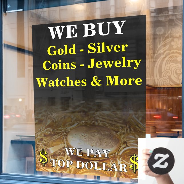 We Buy Gold Silver Coins Jewellery Shop Huge  (Cafe Window)