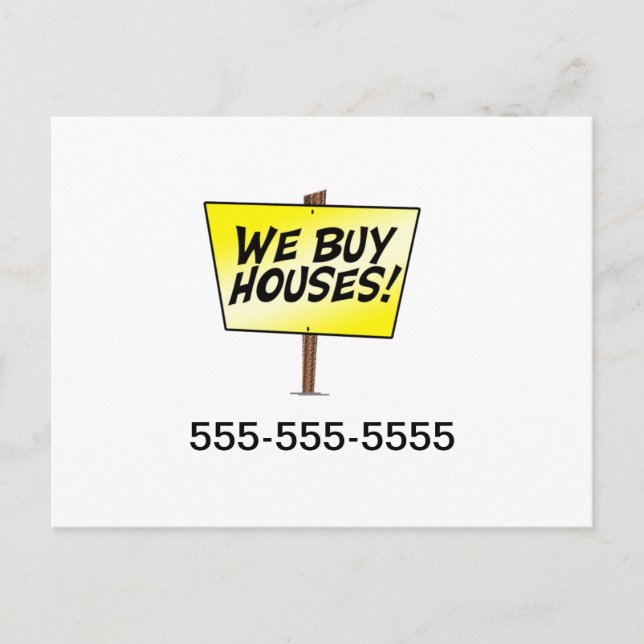 We Buy Houses Postcard (Front)