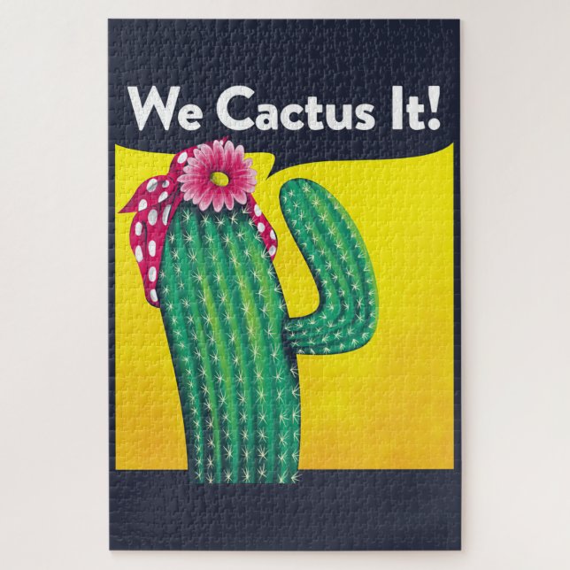 We Cactus It Jigsaw Puzzle (Vertical)