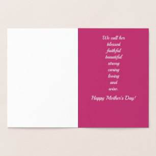 We Call Her Gold Foil Mother's Day Card