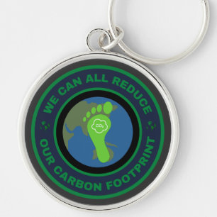 We can all reduce our carbon footprint key ring