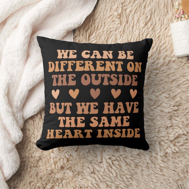 We Can Be Different On The Outside Black History Cushion (Blanket)