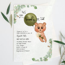 We Can Bearly (Barely) Wait Teddy Bear Baby Shower