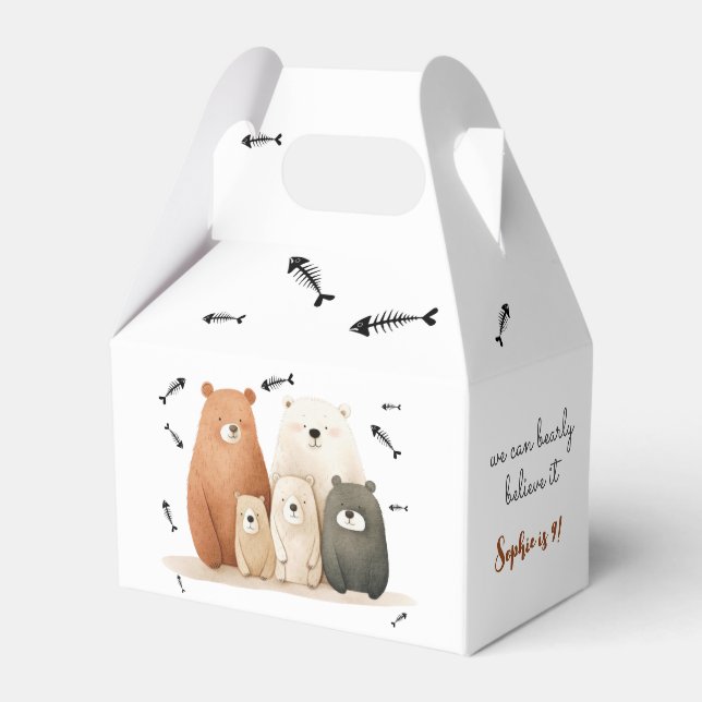 we can bearly believe it kids birthday favour box (Front Side)