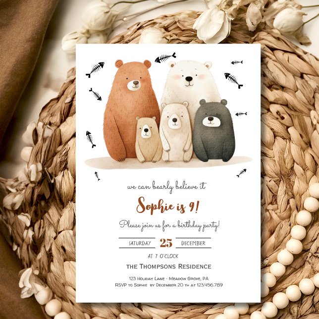 we can bearly believe it kids birthday invitation (Creator Uploaded)