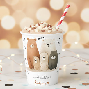we can bearly believe it kids birthday paper cups