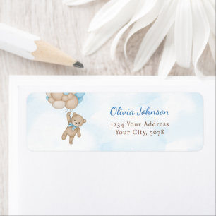 We Can Bearly Wait Baby Shower Address Return Address Label