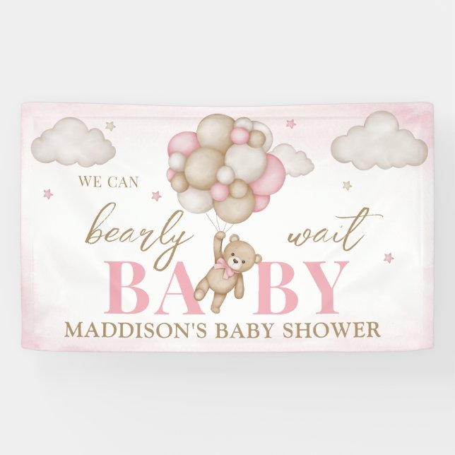 We Can Bearly Wait Baby Shower Banner (Horizontal)
