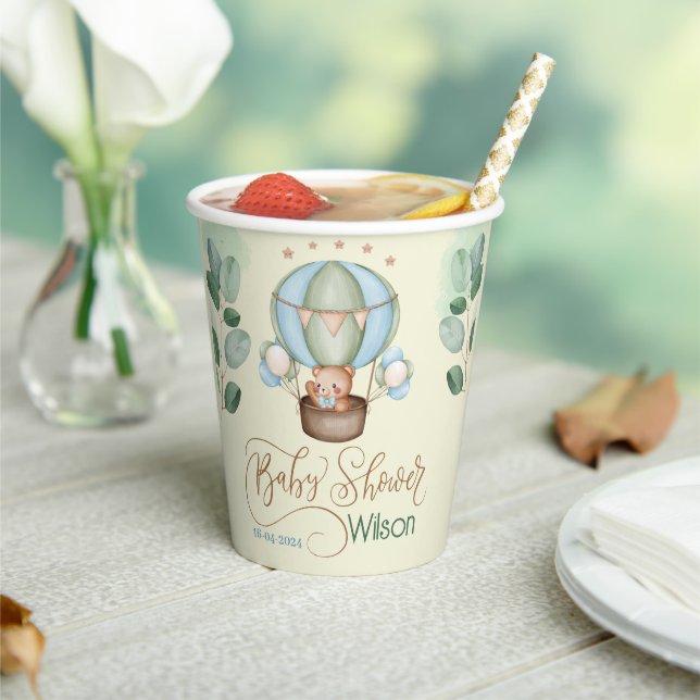 we can bearly wait baby shower bear paper cups (Insitu)