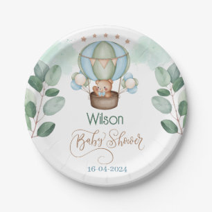 we can bearly wait baby shower bear paper plate