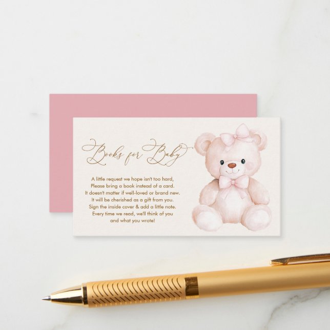 We can Bearly wait baby shower books for baby card (Front/Back In Situ)