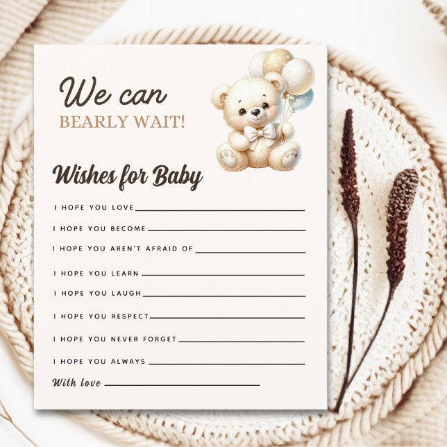 We can Bearly wait, Baby shower Boy (Creator Uploaded)