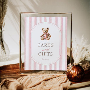 We Can Bearly Wait Baby Shower Cards & Gifts Sign