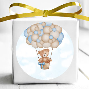 We Can Bearly Wait Baby Shower Classic Round Sticker