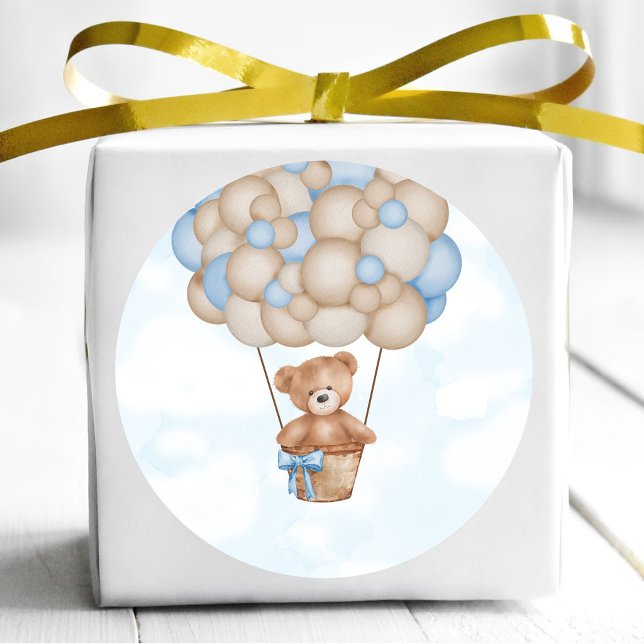 We Can Bearly Wait Baby Shower Classic Round Sticker (Creator Uploaded)
