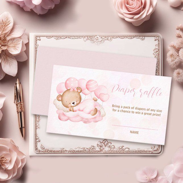 We Can Bearly Wait Baby Shower Diaper Raffle Card (We Can Bearly Wait Baby Shower Diaper Raffle Card)