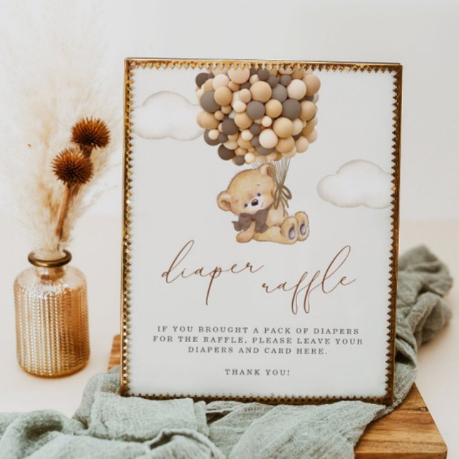 We Can Bearly Wait Baby Shower Diaper Raffle Poste Poster (Creator Uploaded)