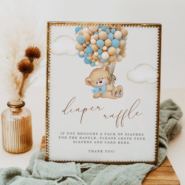 We Can Bearly Wait Baby Shower Diaper Raffle Poster (Creator Uploaded)