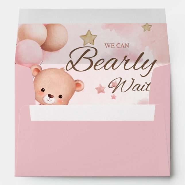  We Can Bearly Wait Baby Shower Envelope (Back (Bottom))