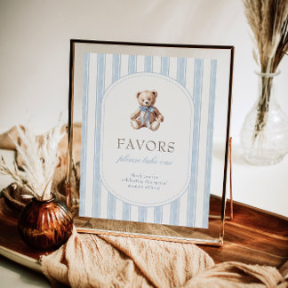 We Can Bearly Wait Baby Shower Favours Sign