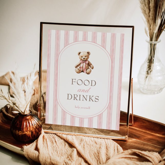 We Can Bearly Wait Baby Shower Food & Drinks Sign (Creator Uploaded)