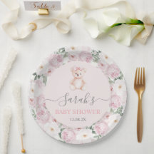 We can Bearly Wait Baby Shower Girl