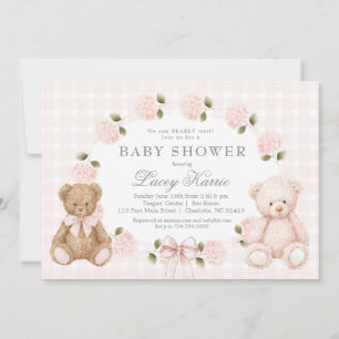 We can bearly wait baby shower invitation